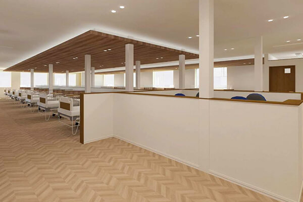 広々とした人工透析ルーム完備